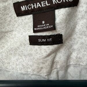 Michael Kors Short Sleeve Button Down Slim Fit Size Small
